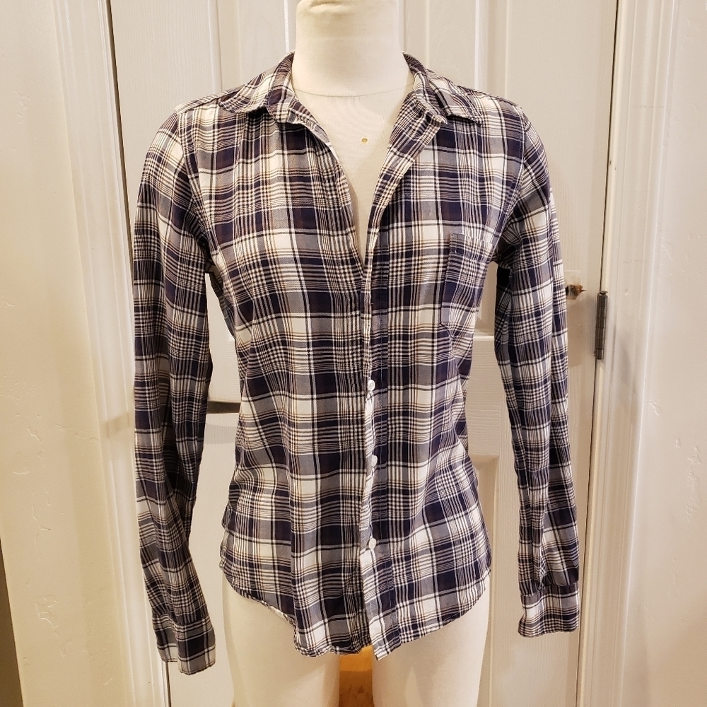 Frank & Eileen Blue Plaid Shirt